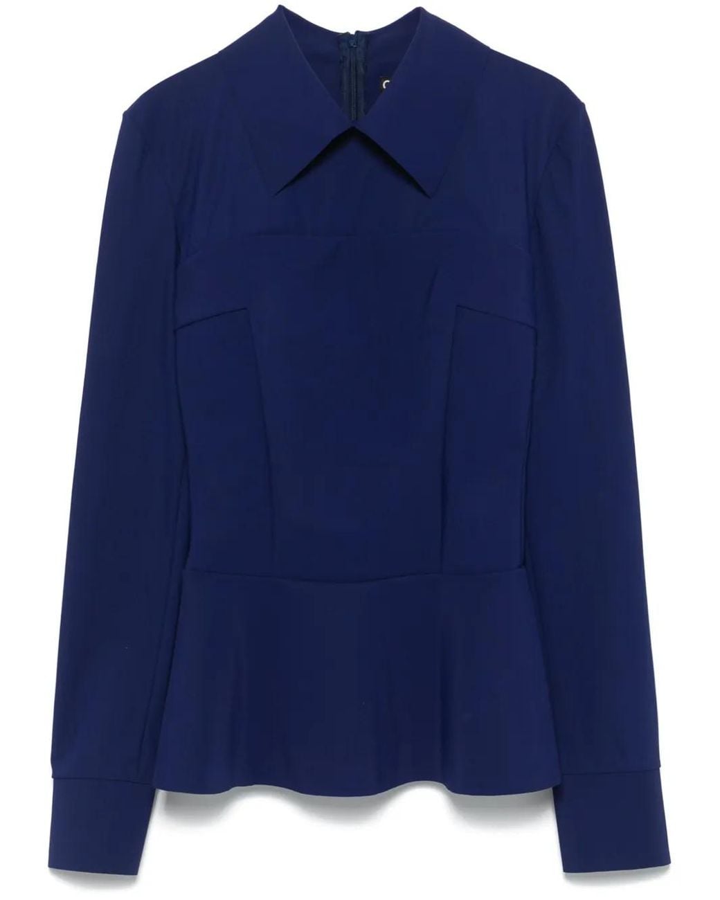La Petite Robe Di Chiara Boni Blue Asym Blouse