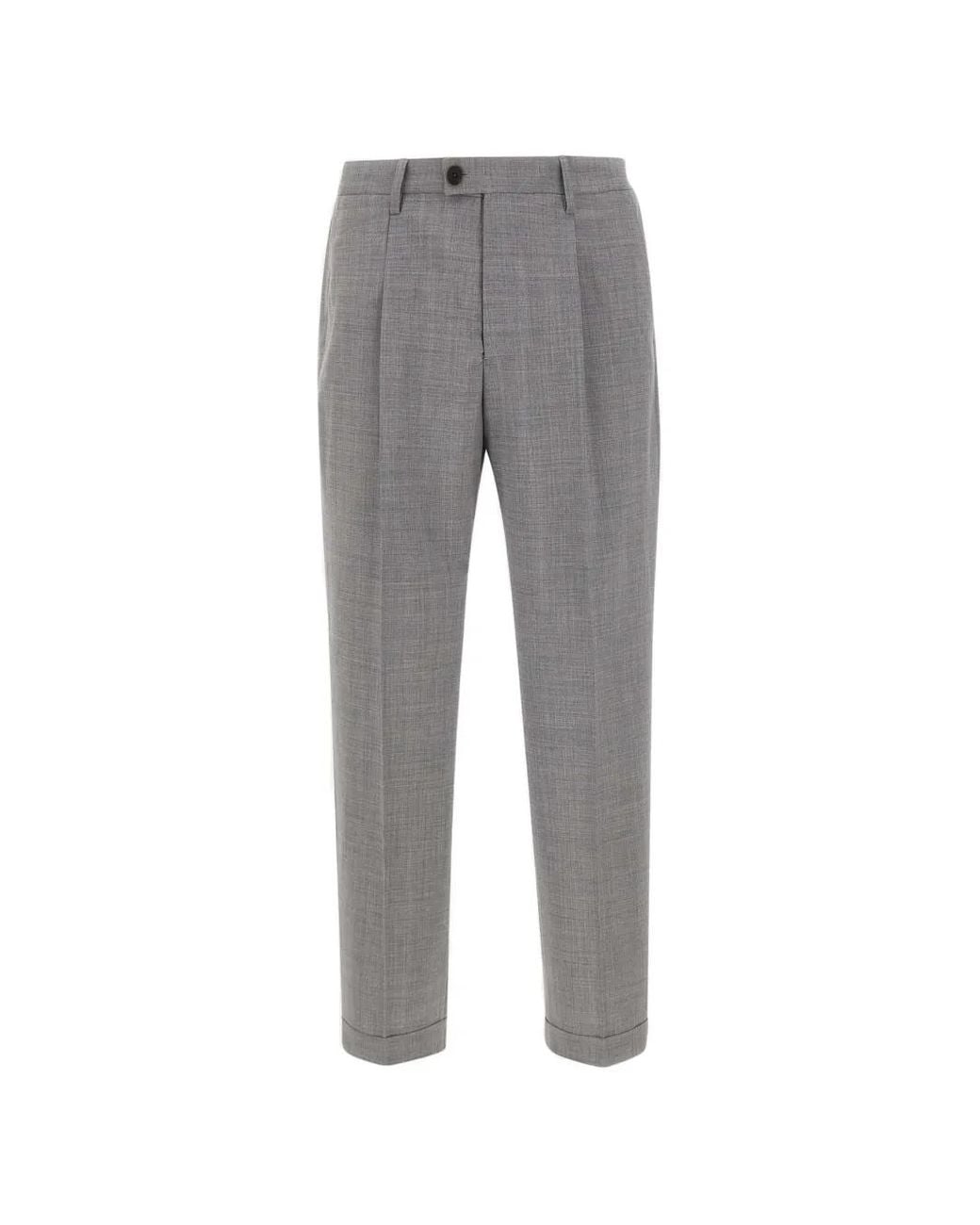 Devore Hose Mit Bundfalten in Gray für Herren