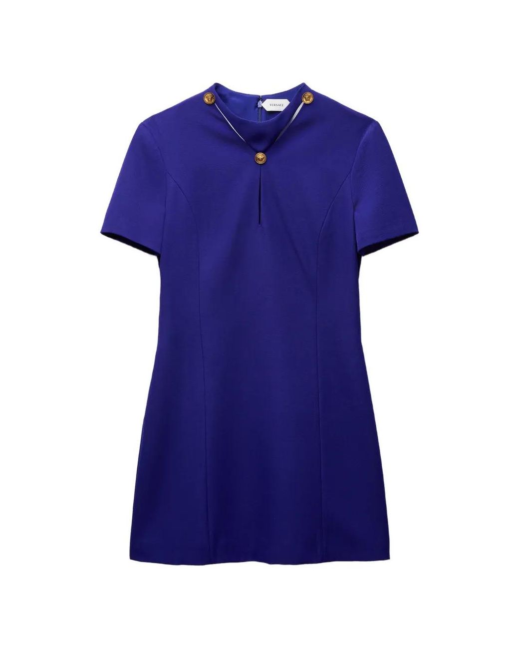 Versace Blue Robe Courte Medusa '95 À Découpe