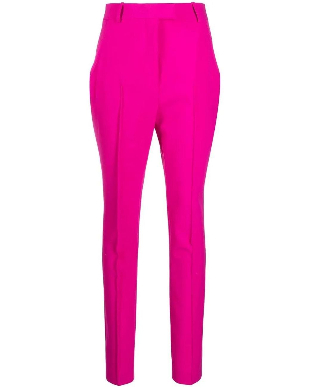 The Attico Pink Berry High-waisted Tailored Trousers