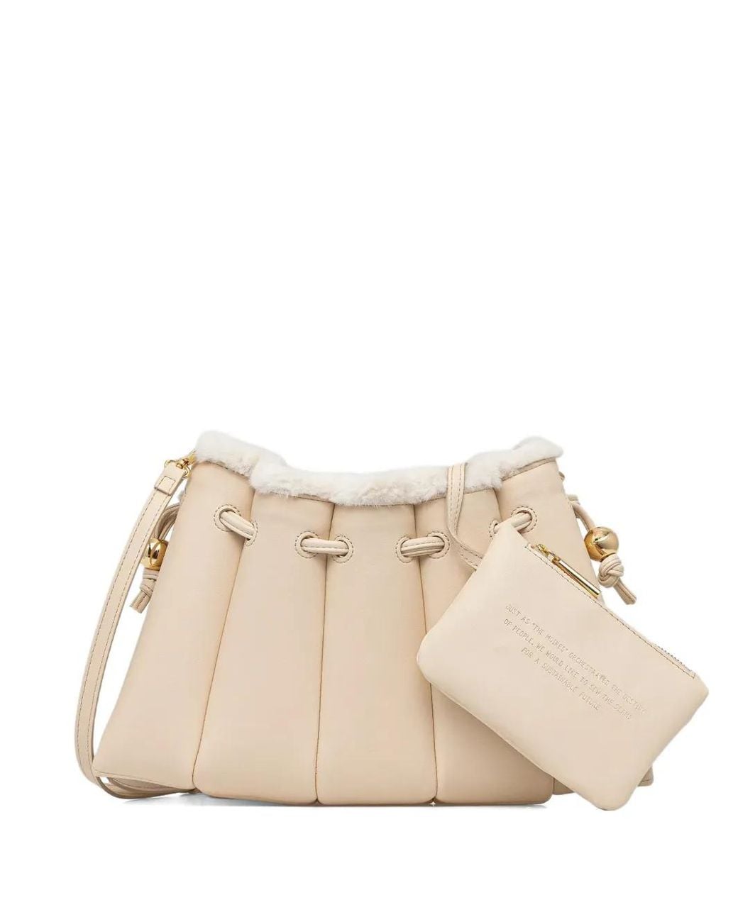THEMOIRÈ Natural Padded Cross Body Bag