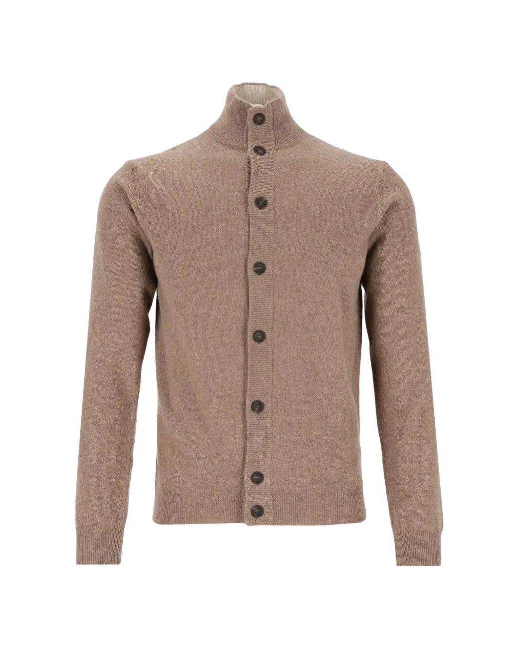 Al Duca D'aosta Gray High-Neck Button-Up Cardigan for men