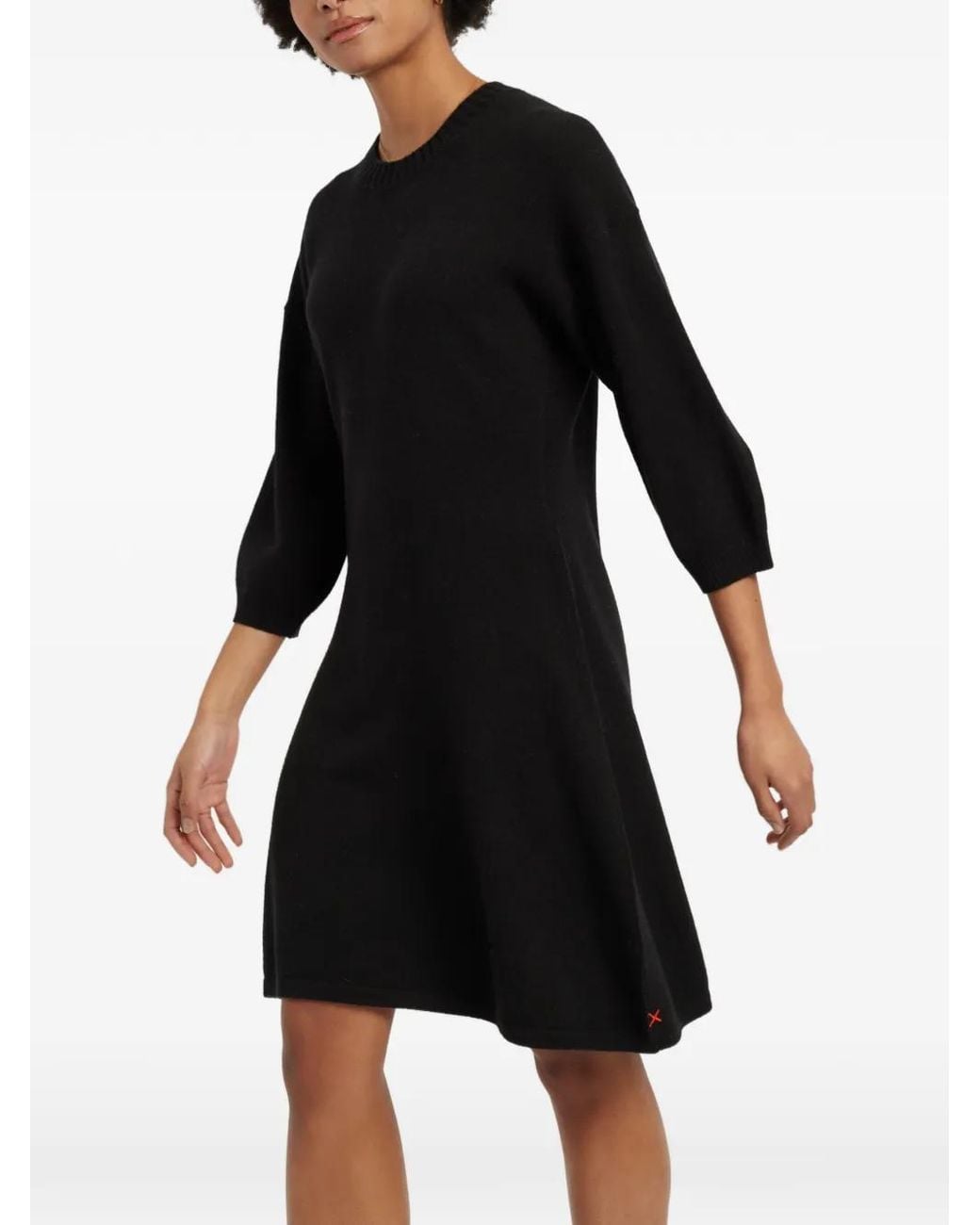 Chinti & Parker Black Wide-Sleeve Relaxed-Fit Mini Dress