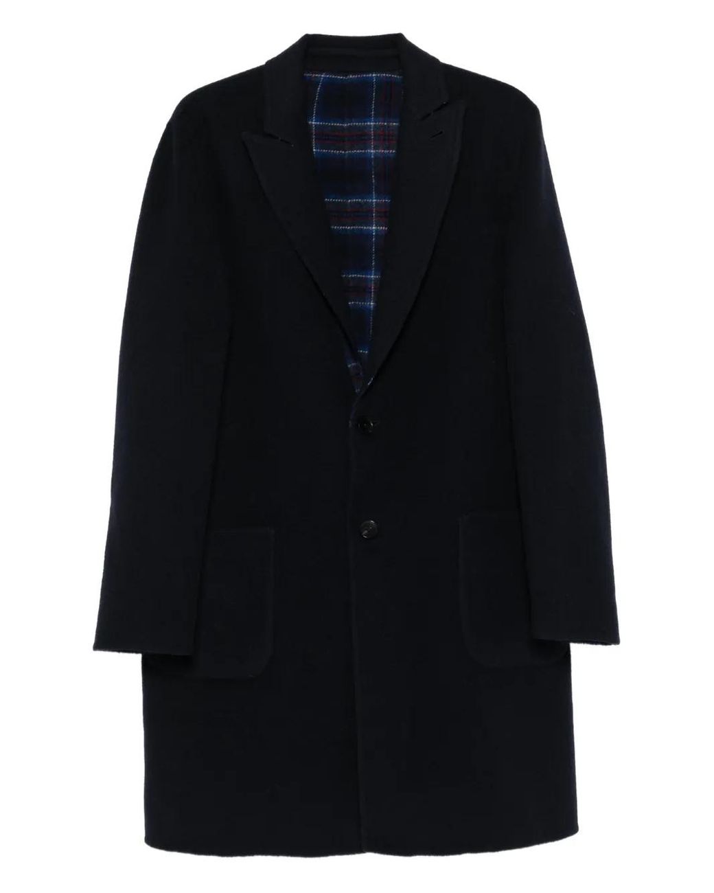 Etro Blue Button-Fastening Coat for men