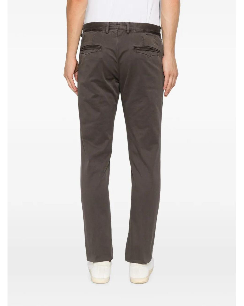 Incotex Gray Belt-Loops Tapered-Leg Trousers for men