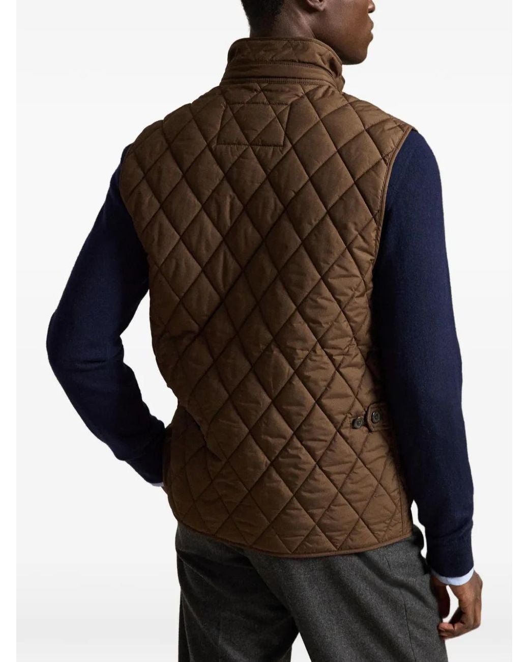 Polo Ralph Lauren Brown Gilet Matelassé The Beaton for men