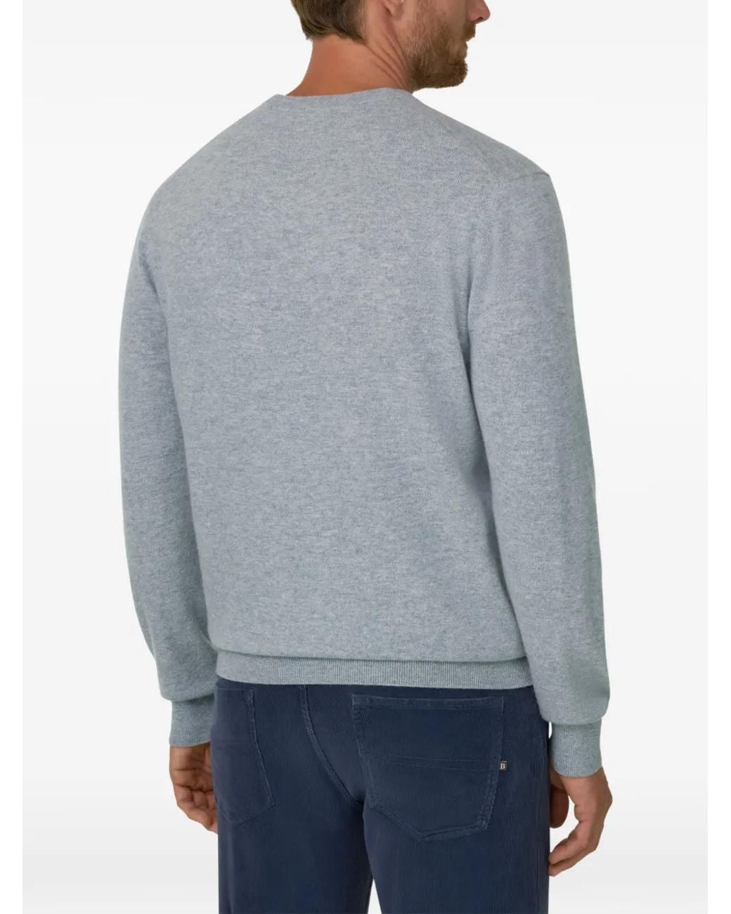 Boggi Gray Crew-Neck Jumper for men