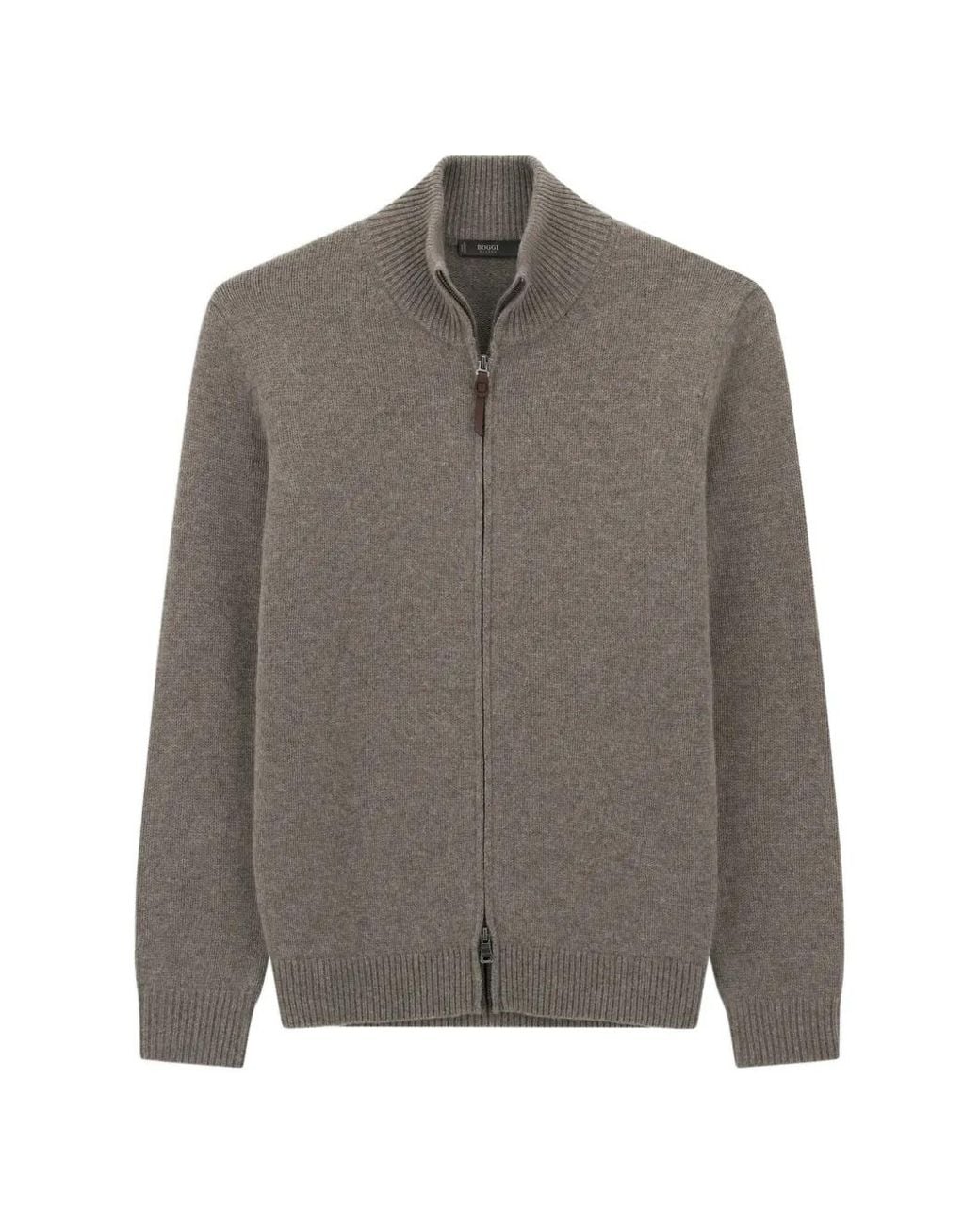 Boggi Gray Full-Zip Jumper for men