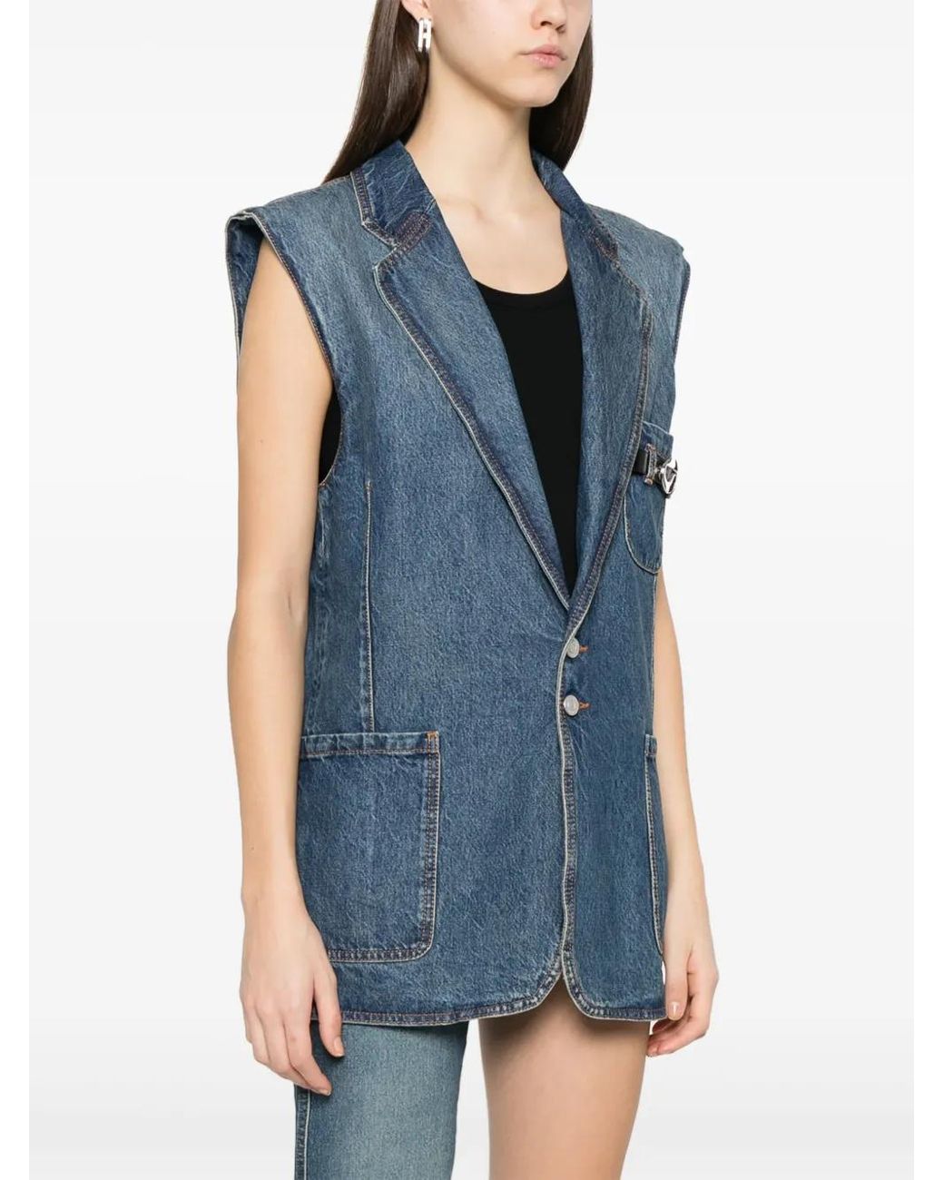 Coperni Blue Denim Sleeveless Jacket