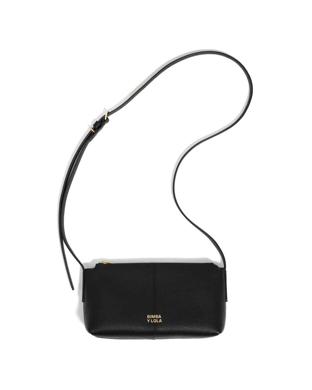 Bimba Y Lola Black Zip Leather Mini Bag