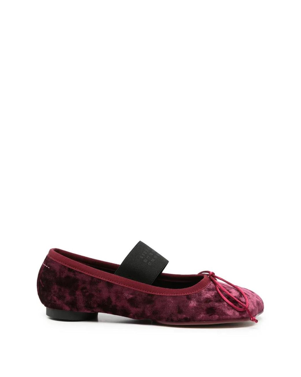 MM6 by Maison Margiela Purple Elasticated-Strap Ballet Flats