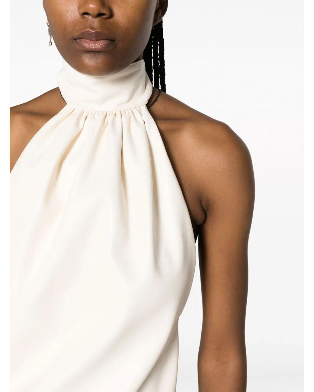 Philosophy Di Lorenzo Serafini White Halterneck Sleeveless Top