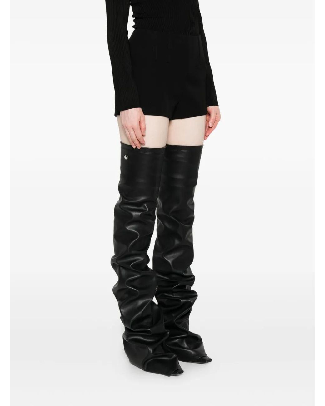 Mugler Black Pleated Shorts