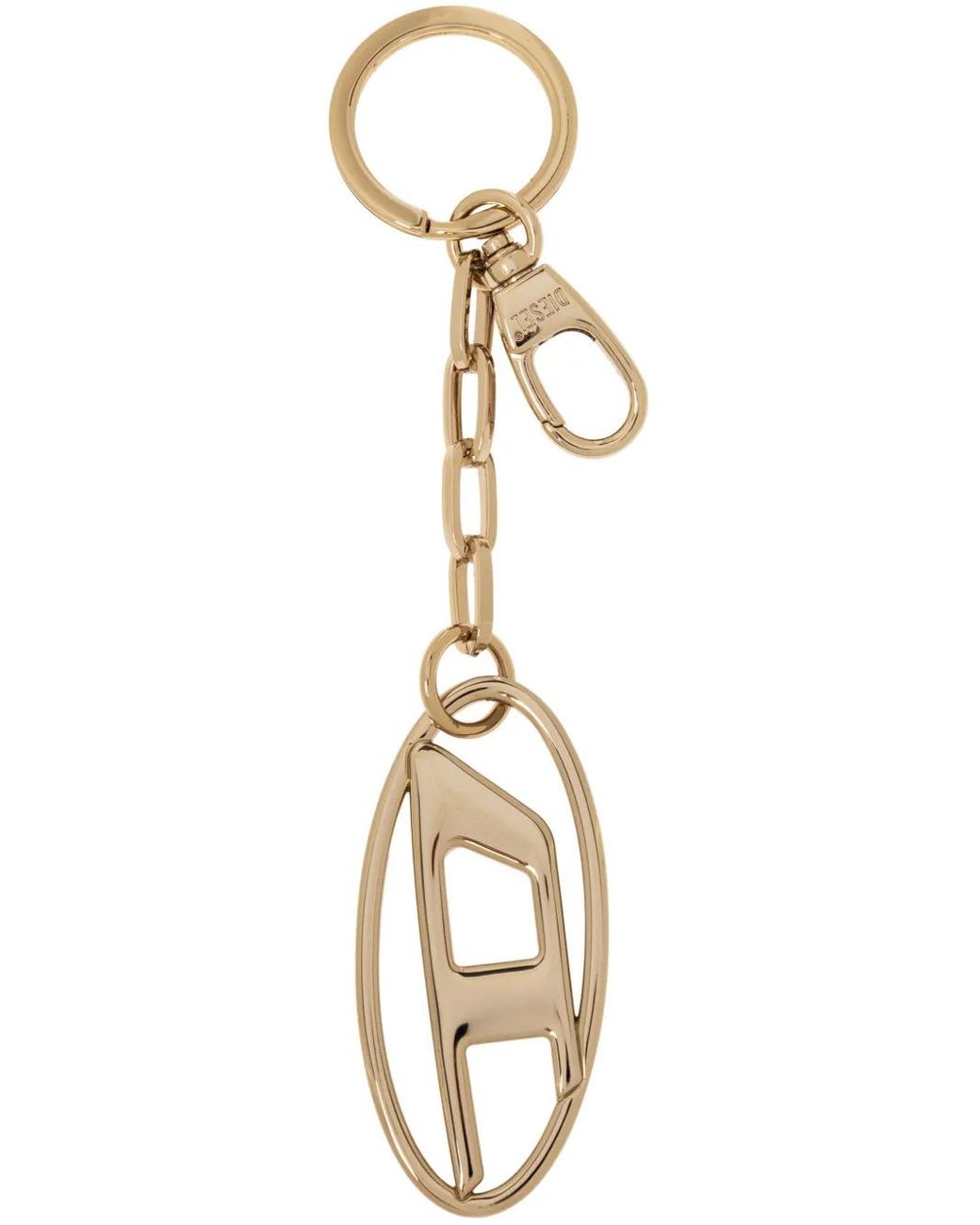 DIESEL Metallic Holy-C Oval-D Polished Keychain