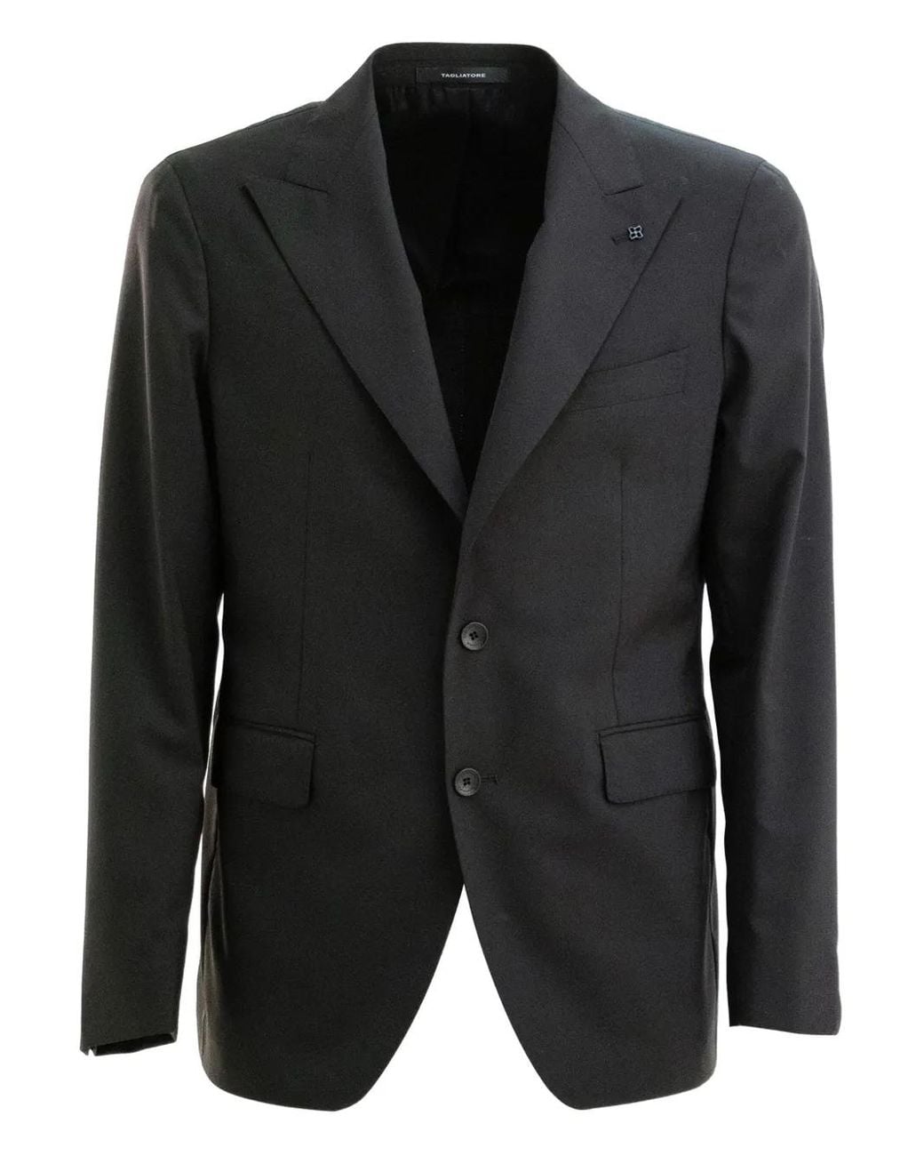 Chaqueta Vaquera Con Botones Tagliatore de hombre de color Black