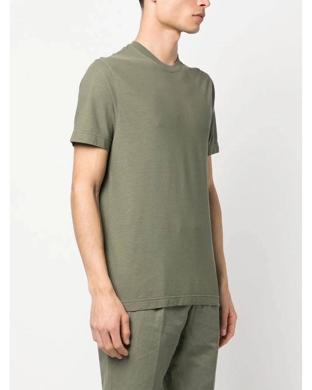 Zanone Green Classic Cotton T-Shirt
