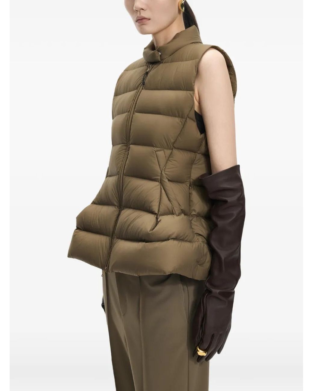 JNBY Green Quilted High-Neck Gilet