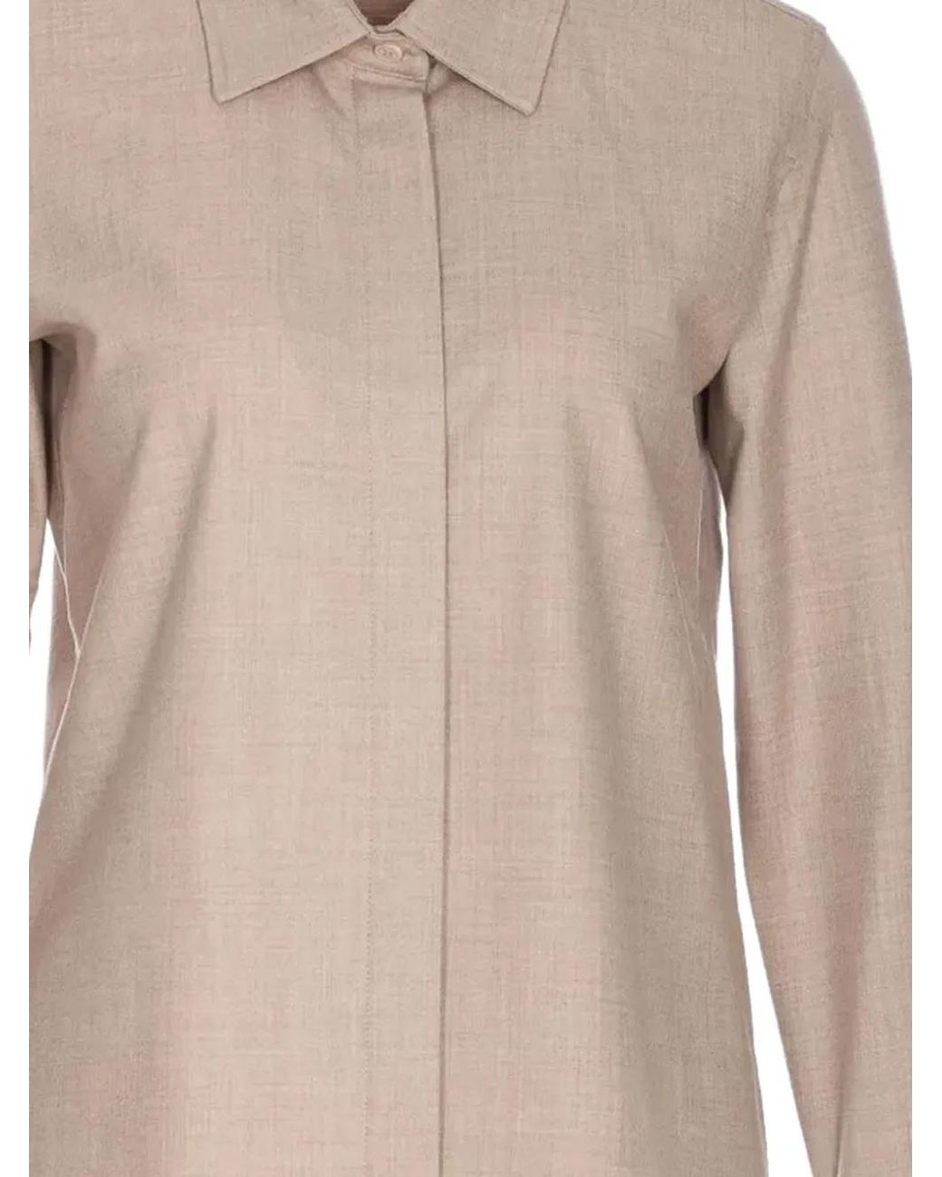 Max Mara Natural Tebaide Buttoned Shirt