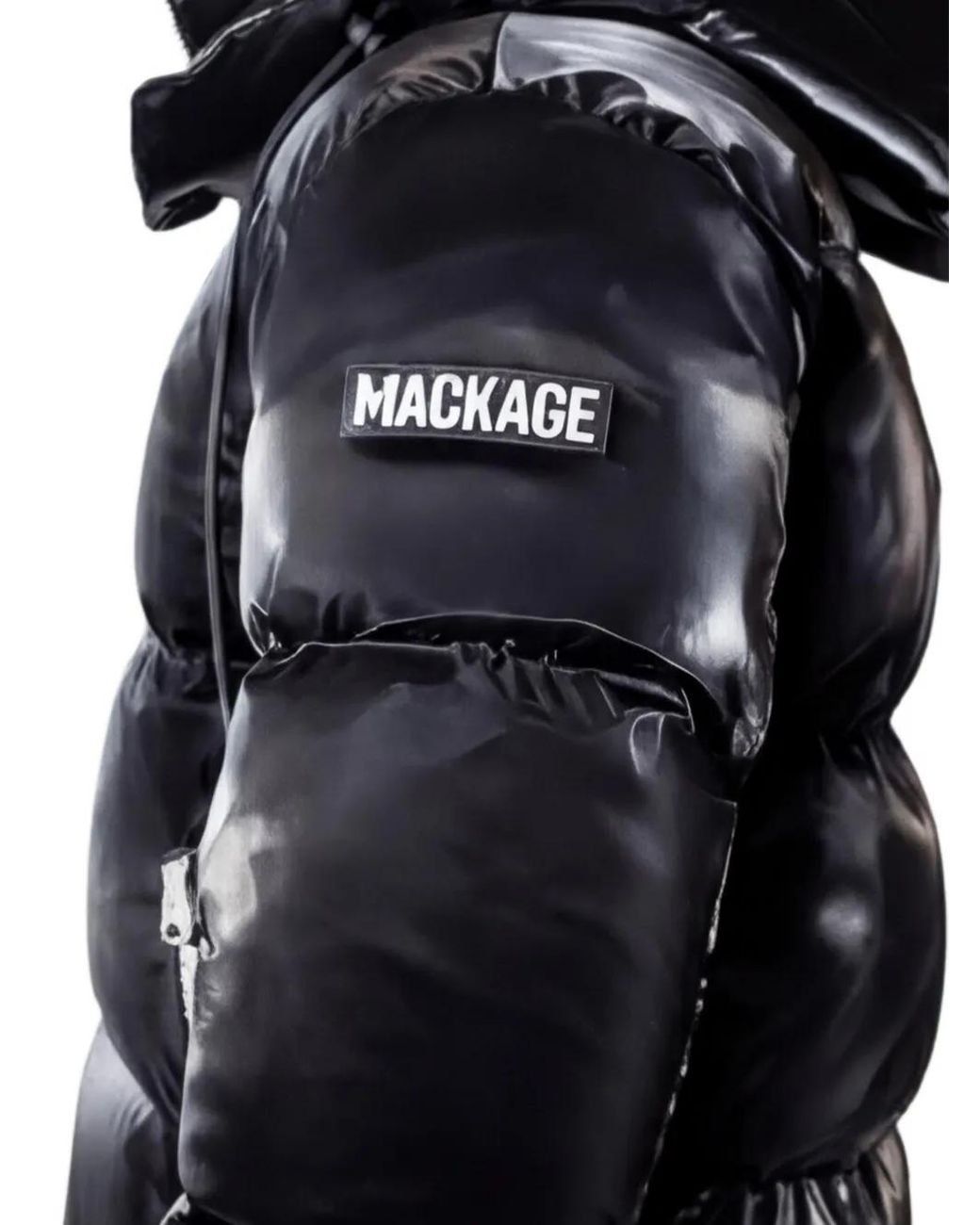 Mackage Black Kent-Glo Hooded Puffer Jacket for men