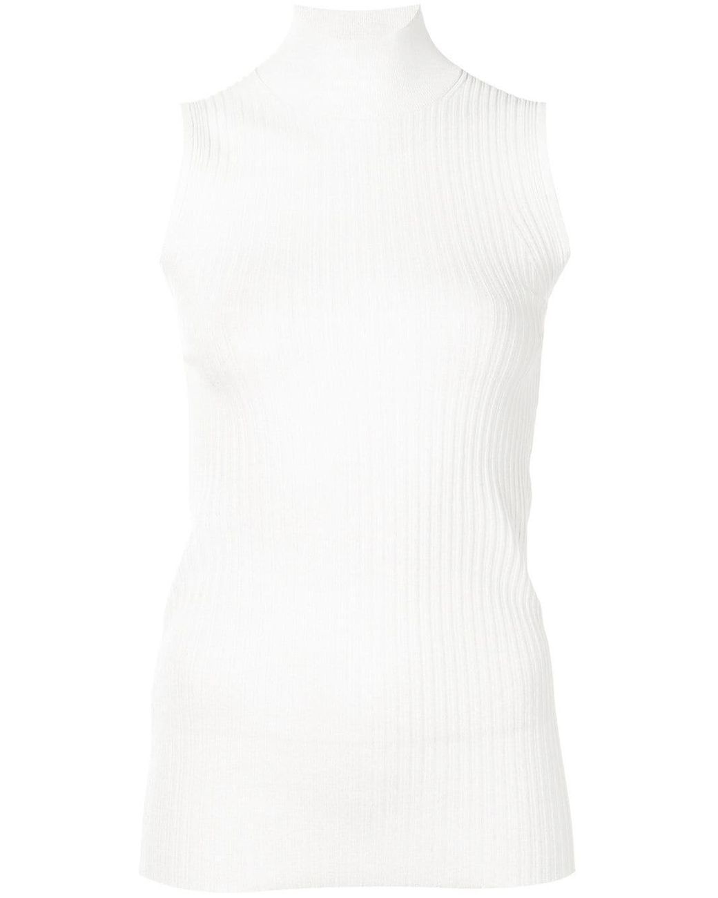 PROENZA SCHOULER WHITE LABEL Sleeveless Turtleneck Top in White - Lyst