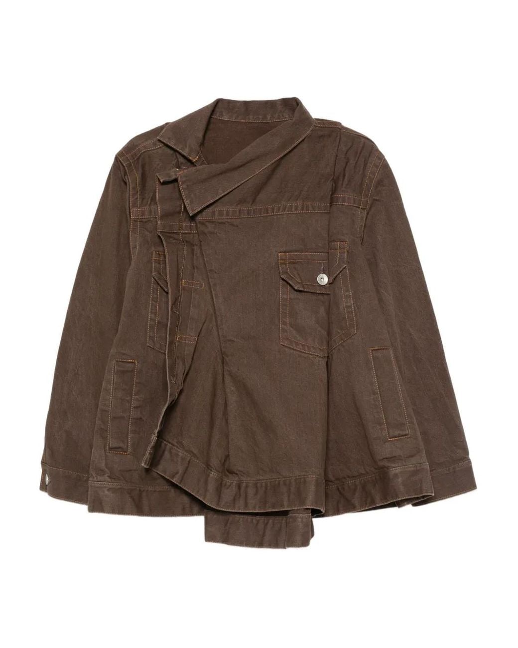Sacai Brown Cotton Jacket