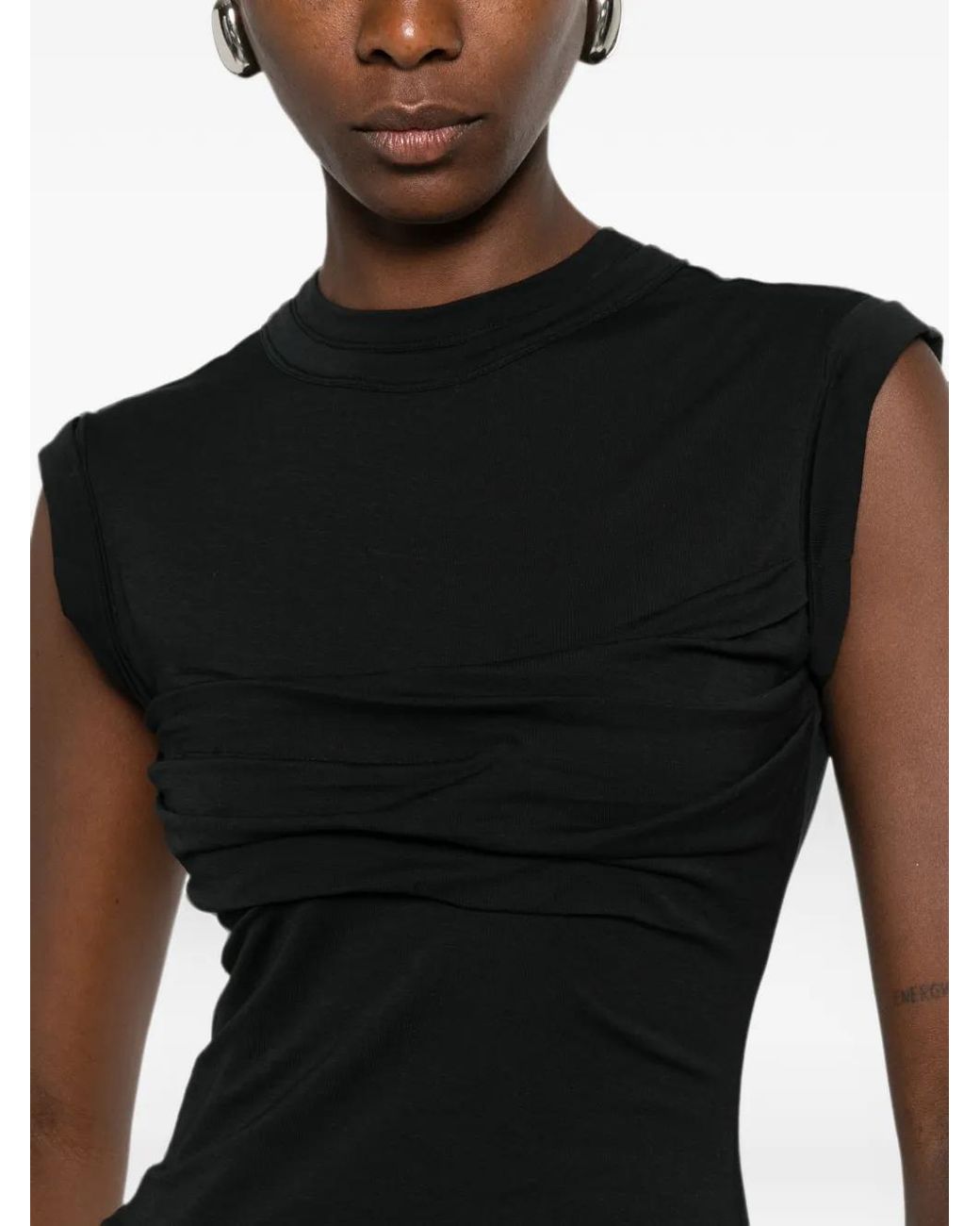 Alexander Wang Black Chemise À Détail Torsadé