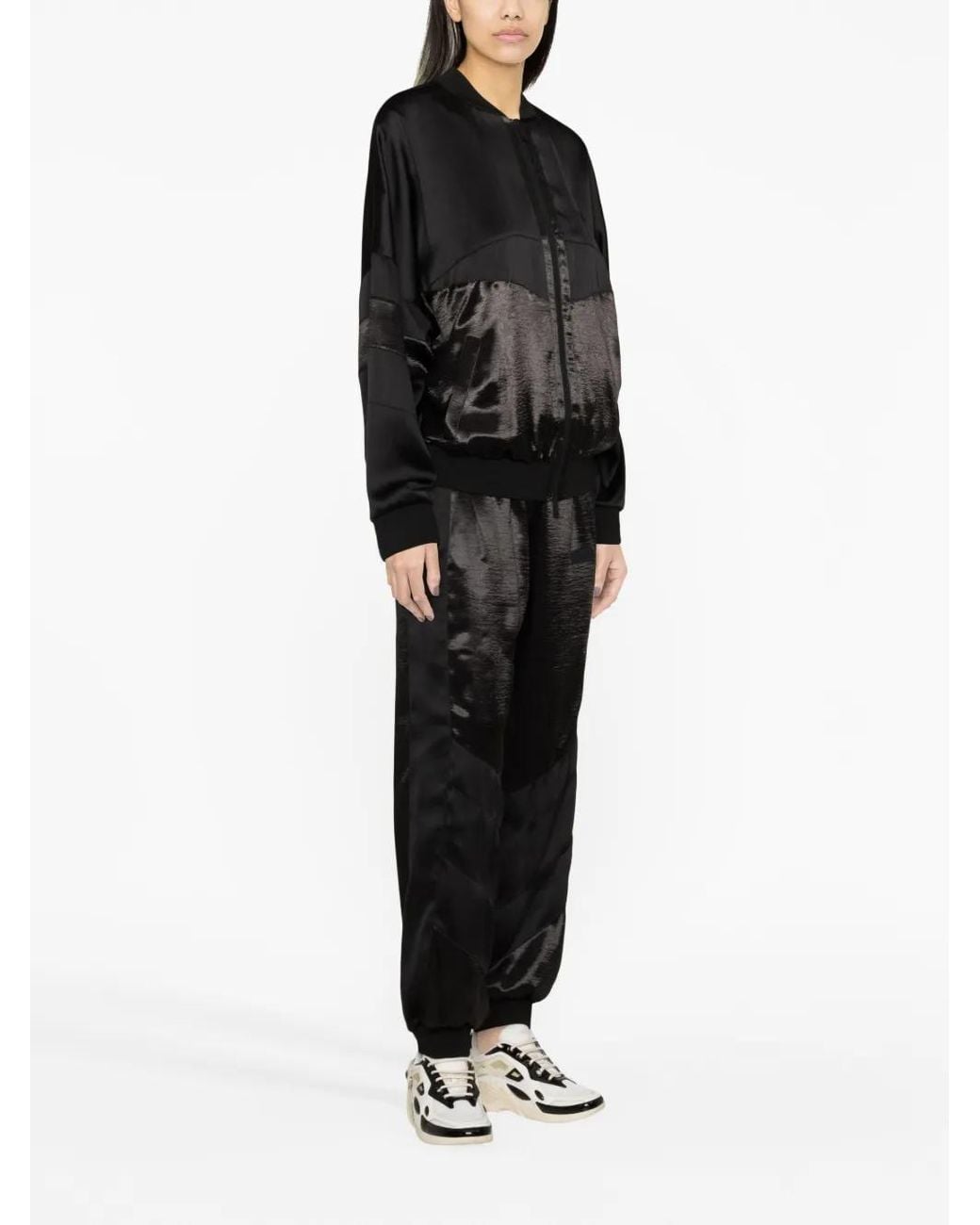 DSquared² Black Shine-Effect Bomber Jacket