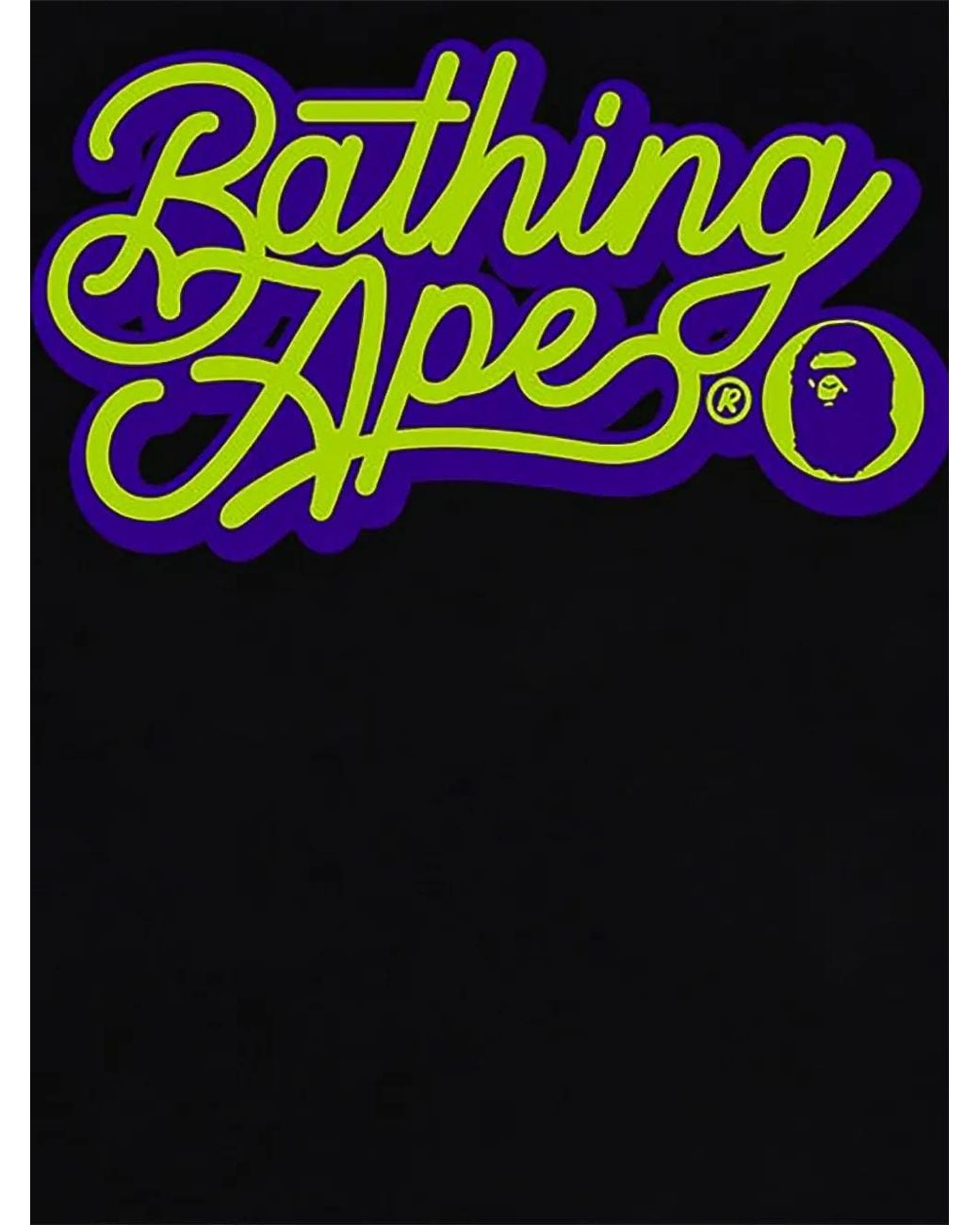 A Bathing Ape Black Script Logo-Print T-Shirt for men