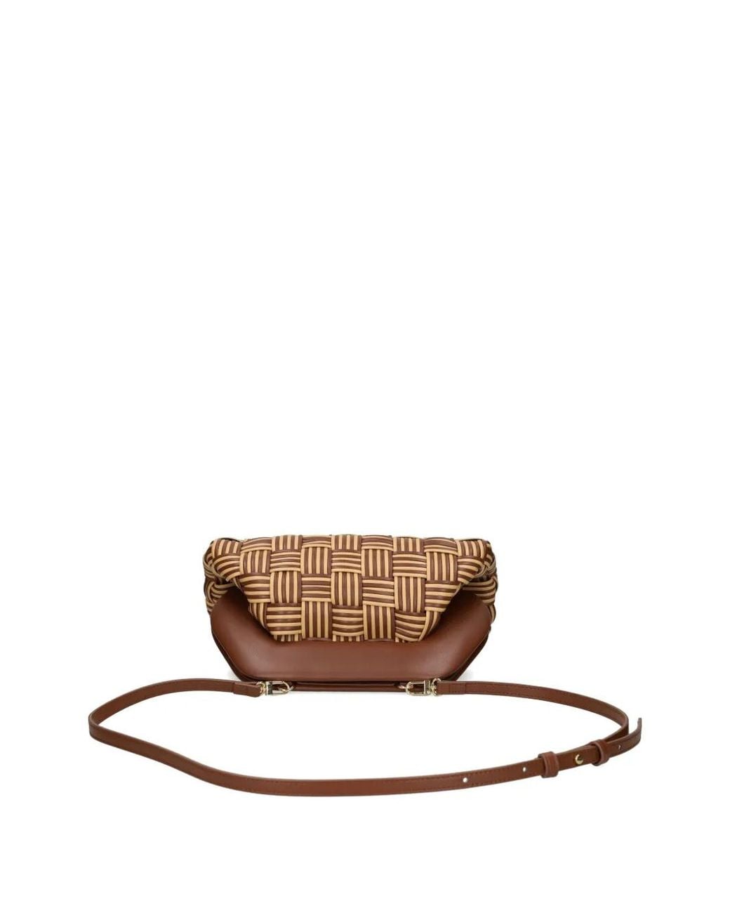 THEMOIRÈ Brown Woven Clutch Bag