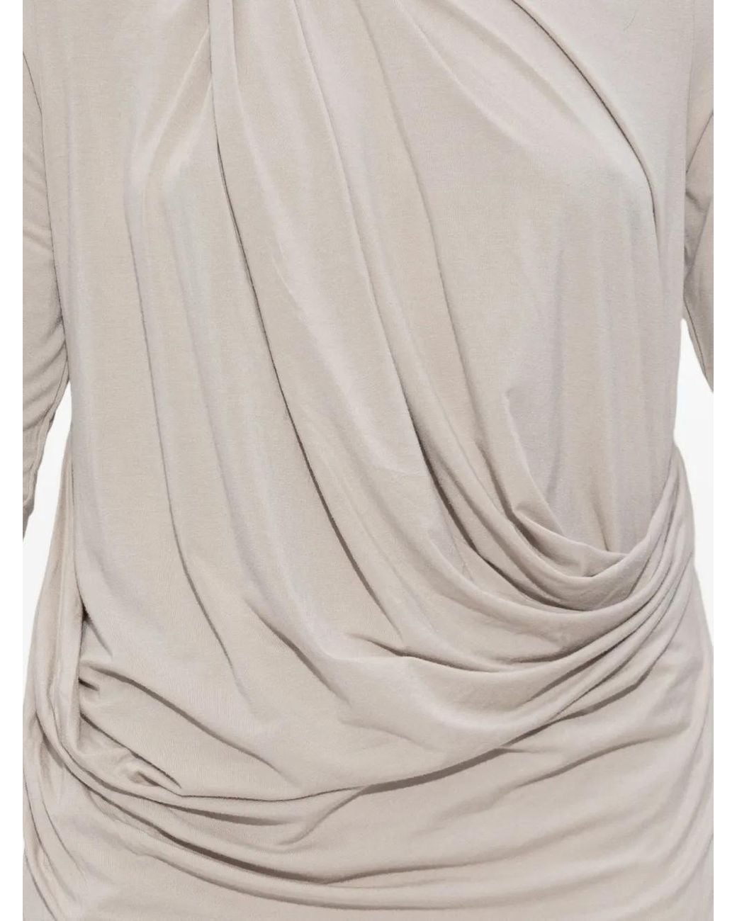 Top Drapeado Con Cuello Desbocado Entire studios de color White