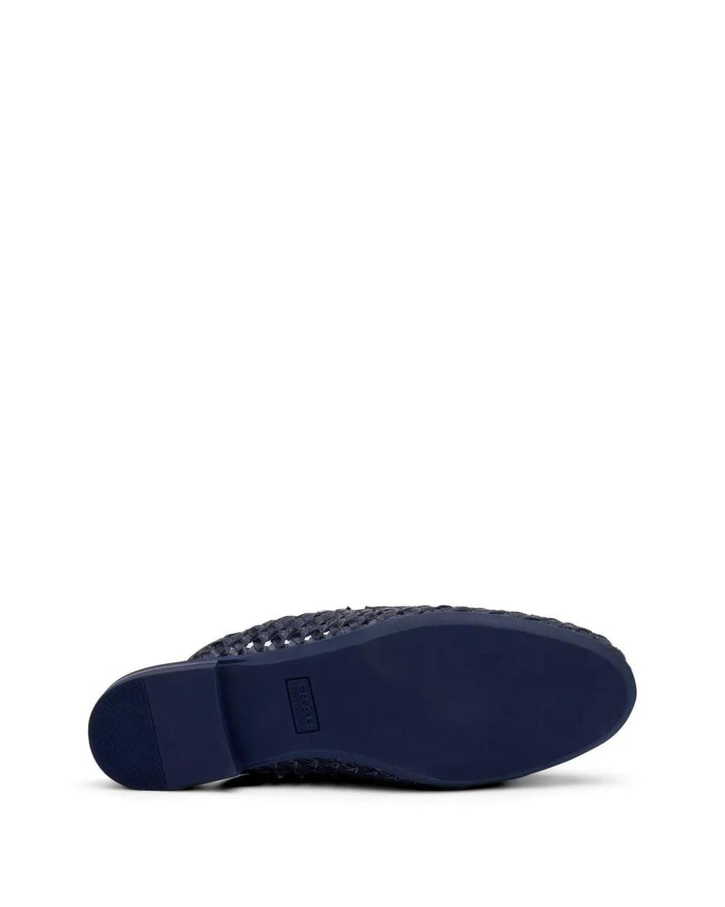 Frau Blue Woven Tassel Flat Mules