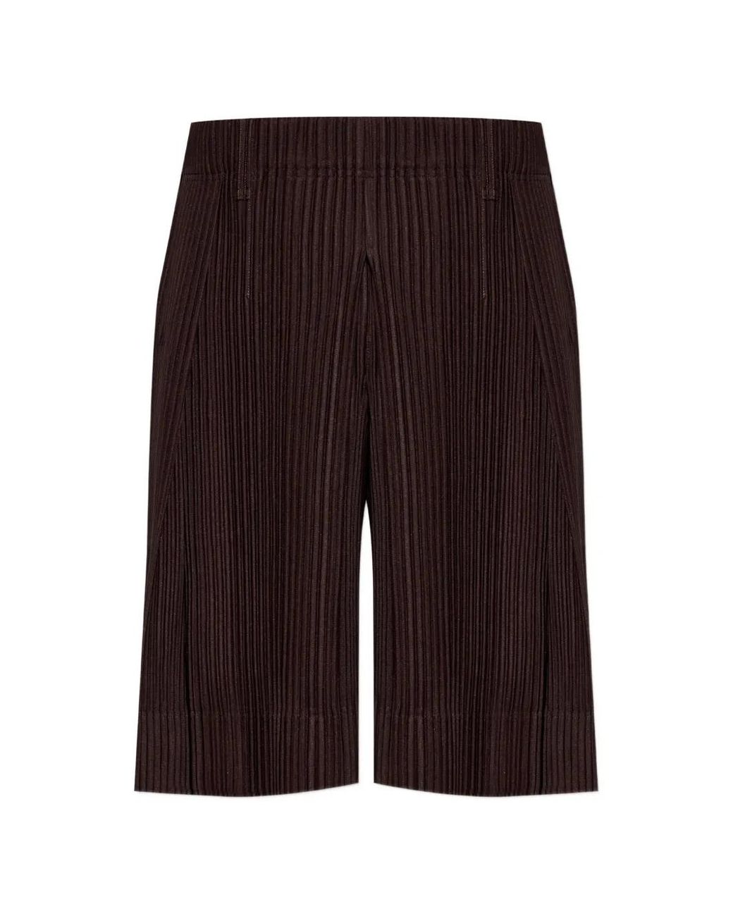 Homme Plissé Issey Miyake Black Pleated Shorts for men