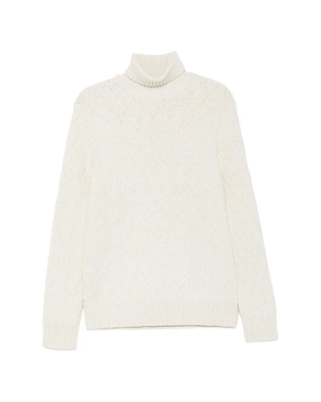 Eleventy White Pull À Col Roulé for men