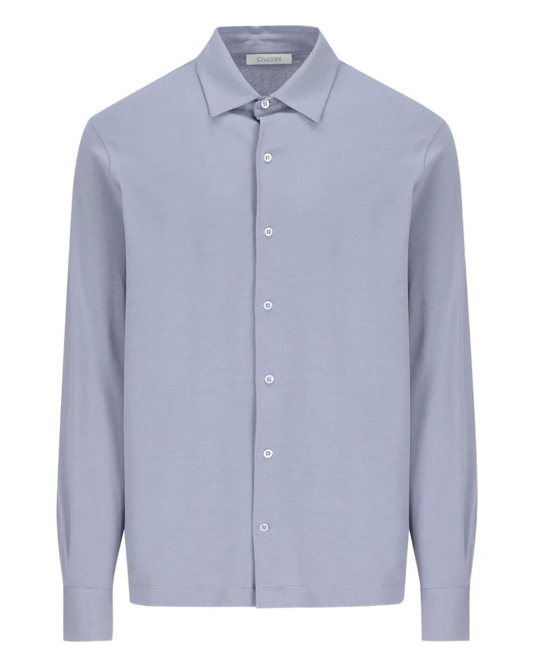 Cruciani Blue Button-Cuff Shirt for men
