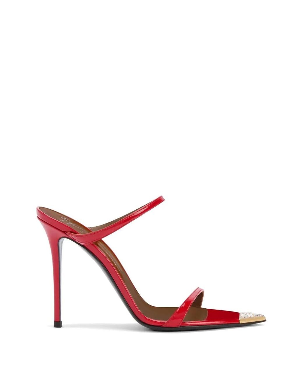 Giuseppe Zanotti Red Intriigo Jewelry 105 Sandals
