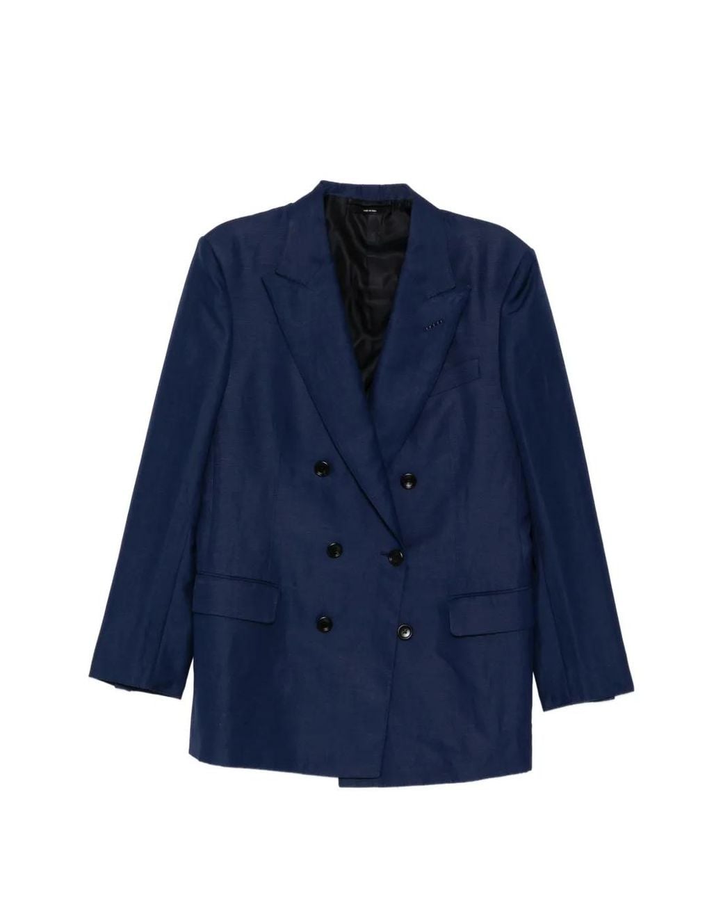 Tom Ford Blue Blazer À Boutonnière Croisée for men