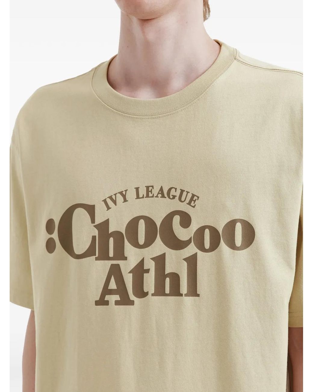 Chocoolate Natural Graphic-Print T-Shirt for men