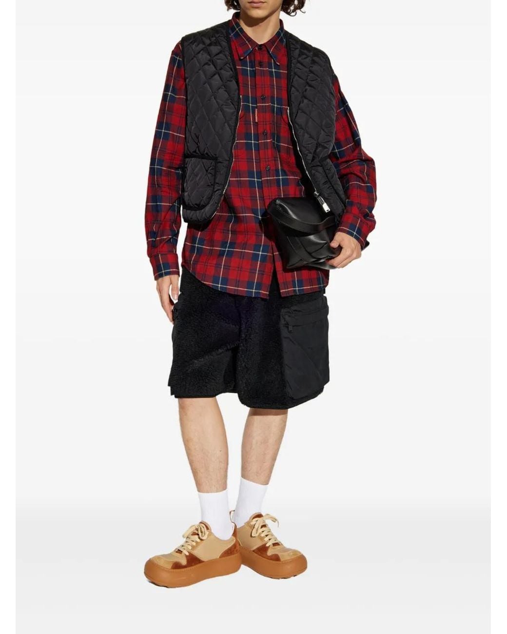 DSquared² Red Checked-Pattern Shirt for men
