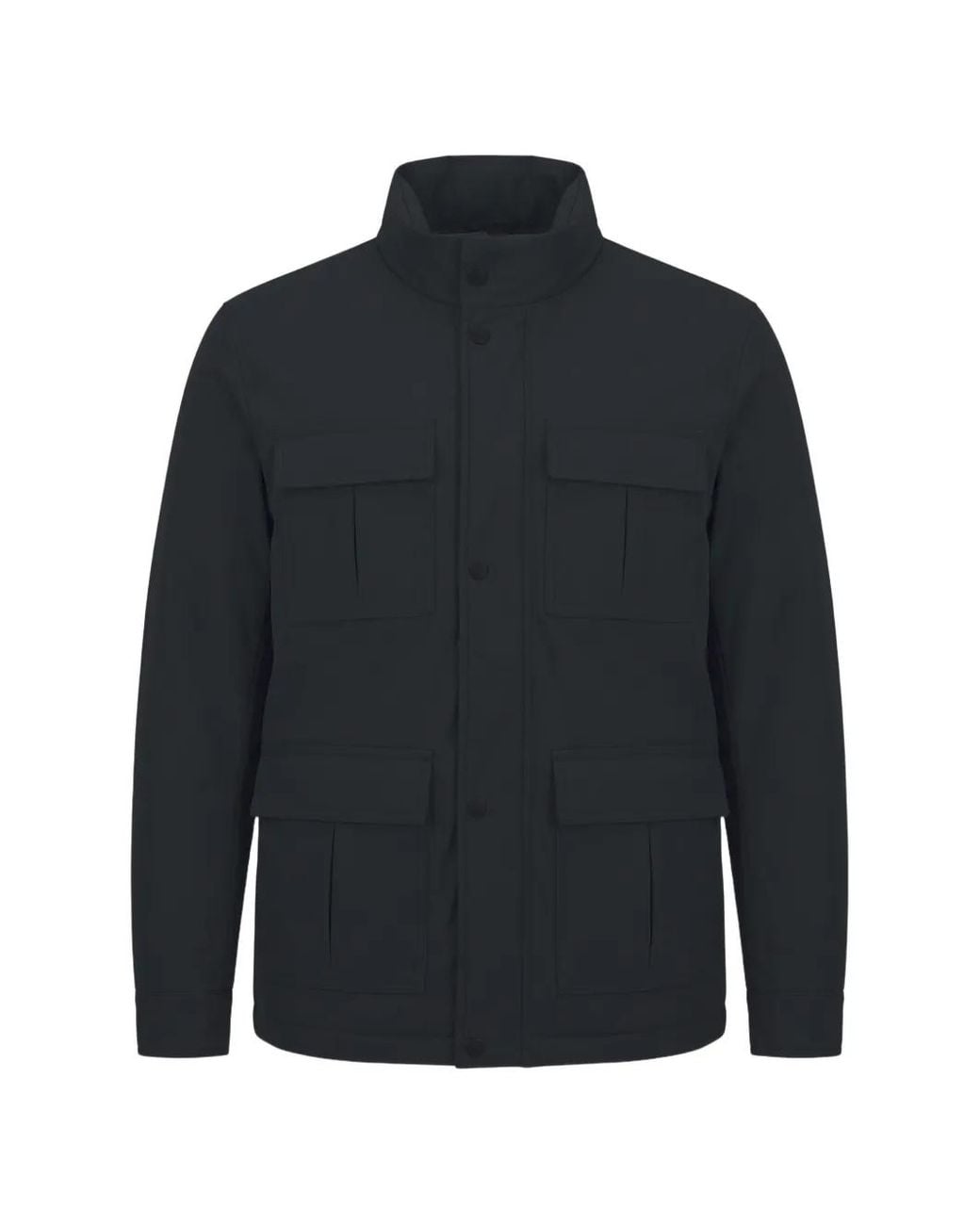 Valstar Blue Multi-Pocket High-Neck Jacket for men