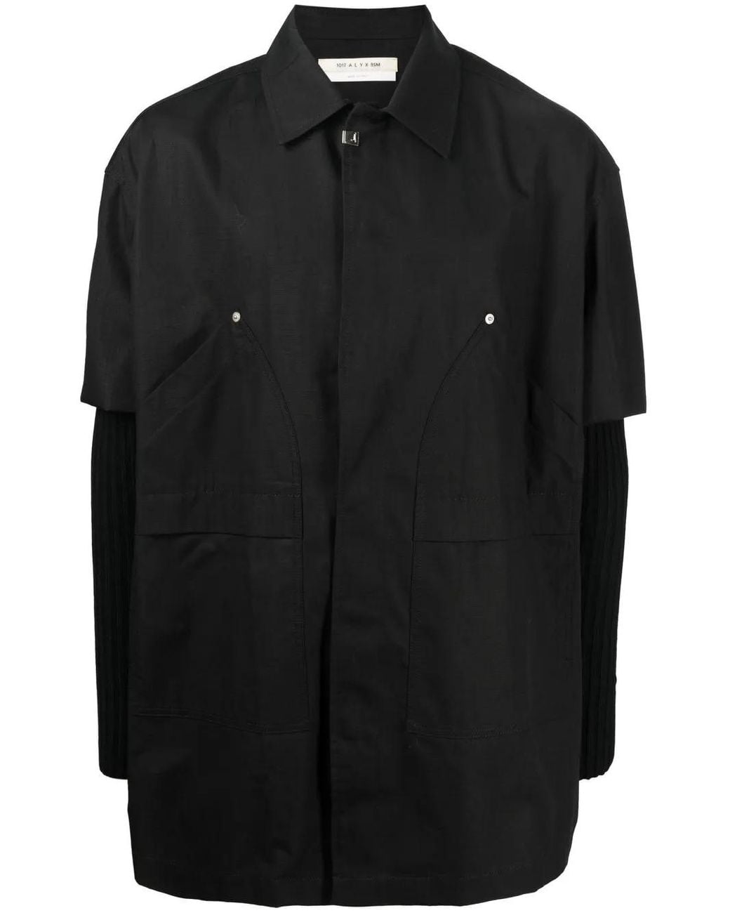 1017 ALYX 9SM Black Knitted Sleeves Shirt Jacket for men