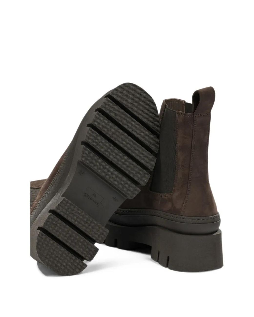 COPENHAGEN Black Leather Platform Chelsea Boots