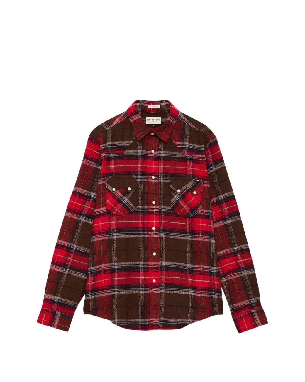 Roy Rogers Red Western Check-Pattern Shirt for men
