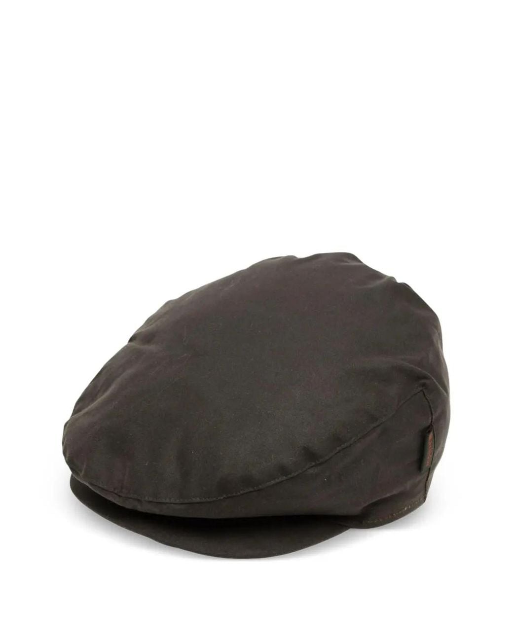 Barbour Gray Cheviot Waxed Flat Cap for men