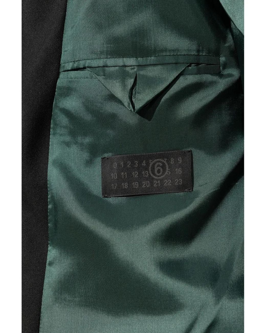 MM6 by Maison Margiela Green Inside-Out Effect Blazer