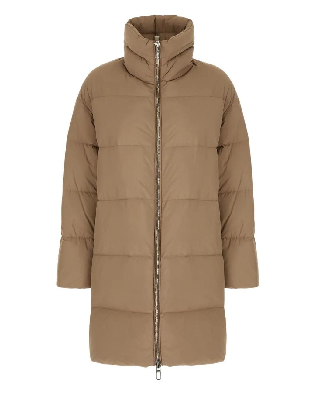 DUNO Natural Shiva Funnel-Neck Quilted Coat
