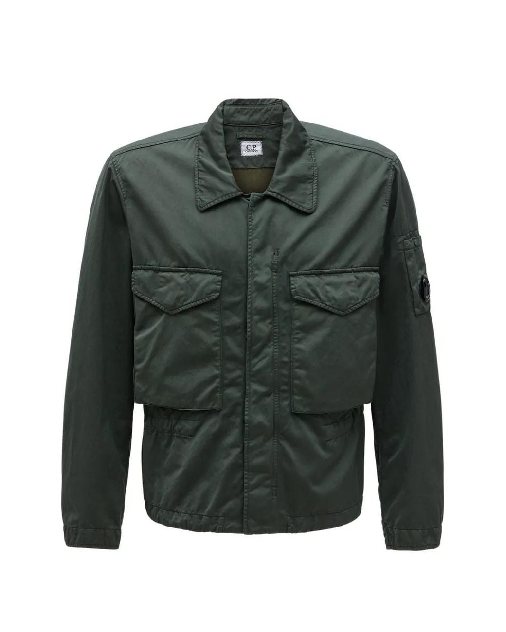 C P Company Green Veste À Patch Logo for men