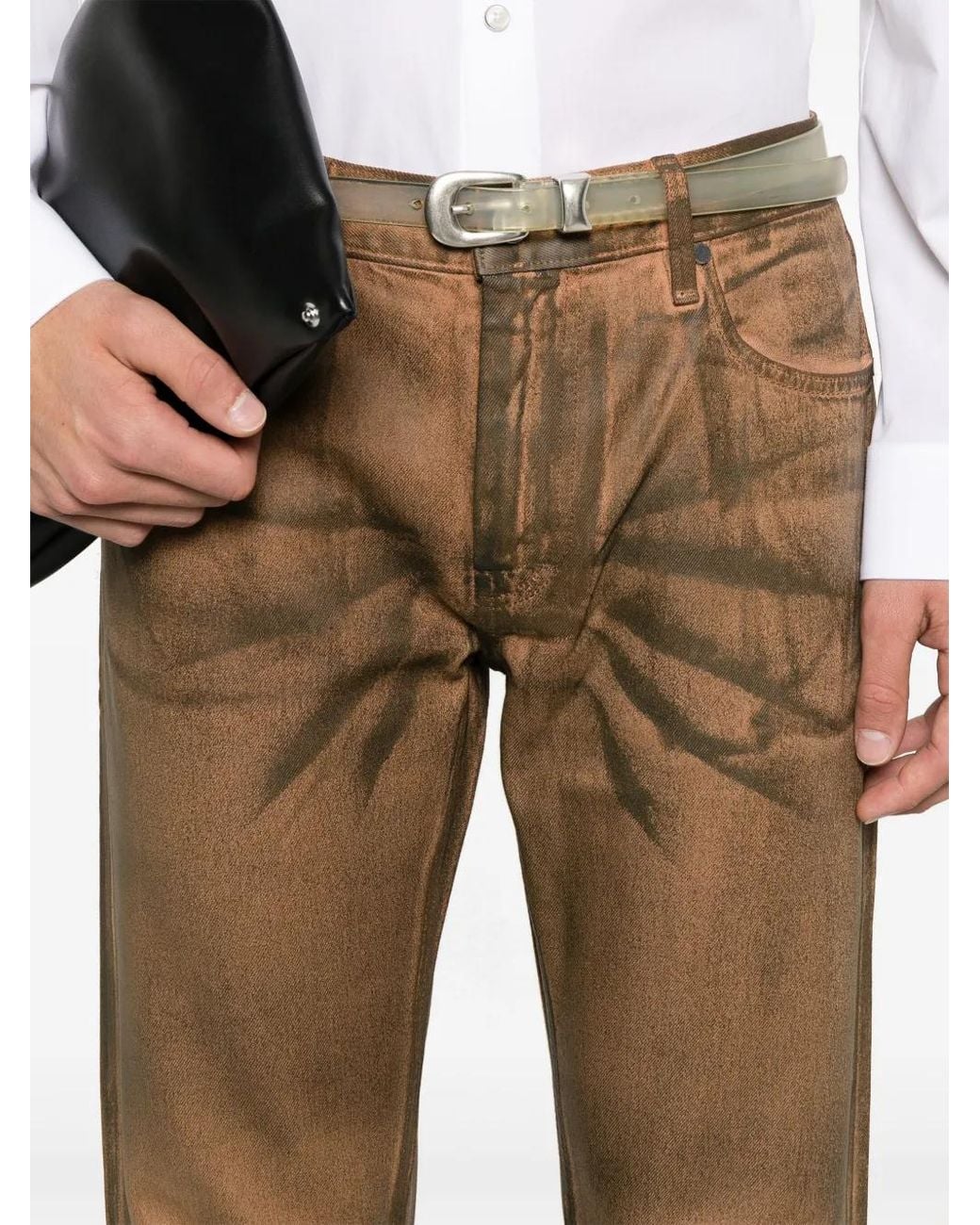 Helmut Lang Brown Worker Jeans for men