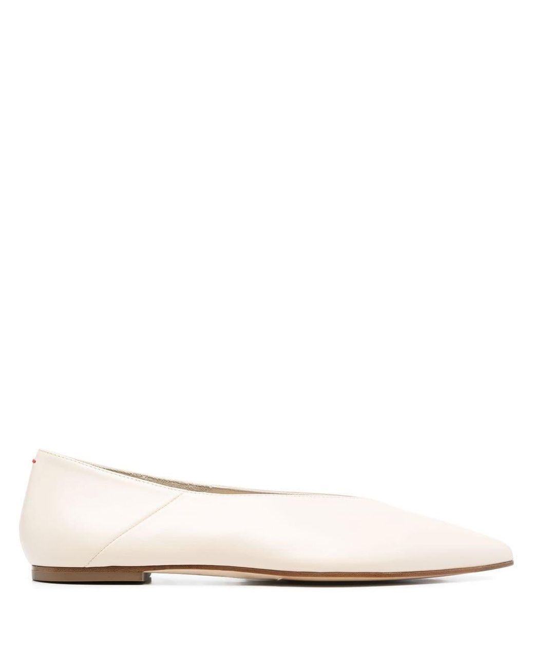 Aeyde Moa Suede Ballerina Shoes in Natural | Lyst