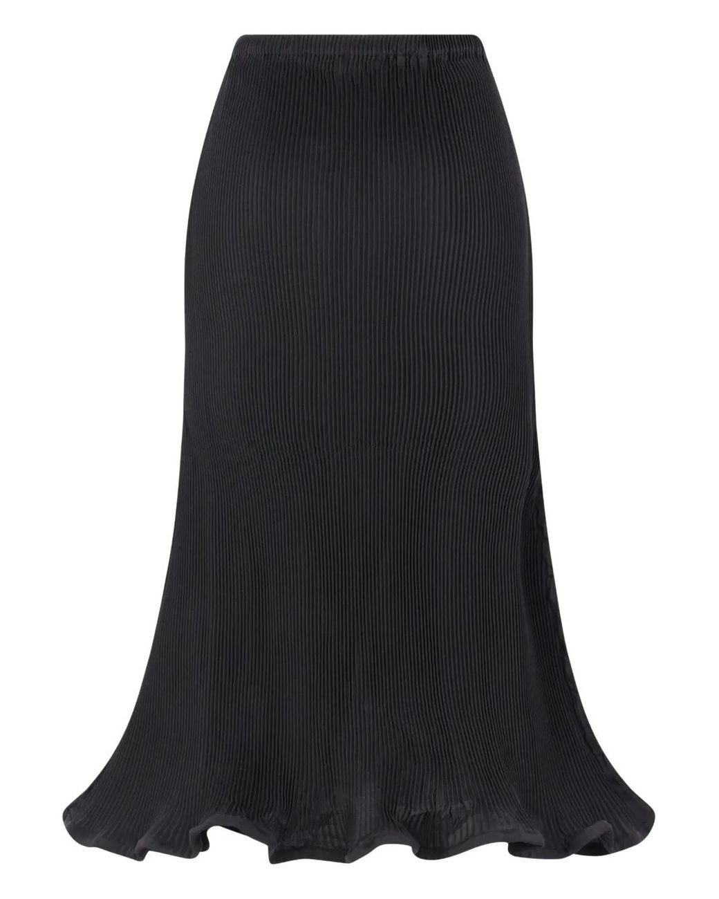 Melitta Baumeister Black Jupe Plissée À Ourlet Zig-Zag