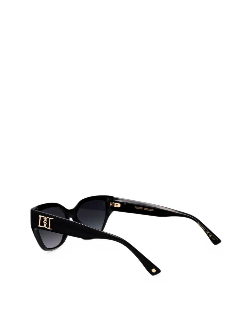 DSquared² Black Geometric-Frame Sunglasses
